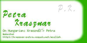 petra krasznar business card